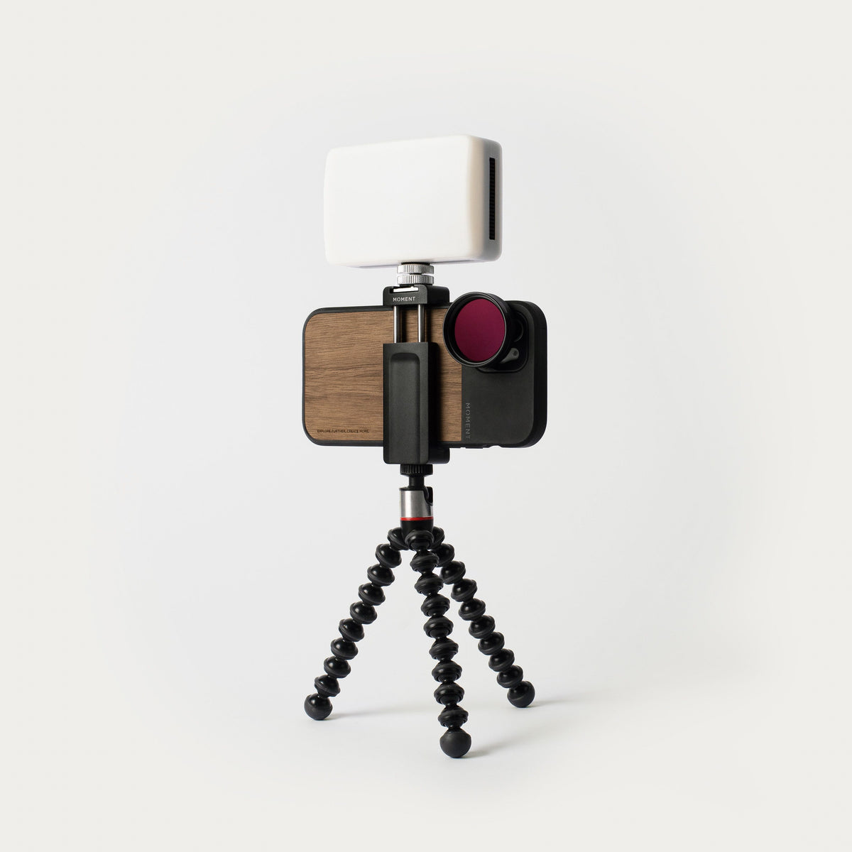 Tripod Phone Clamp with Cold Shoe Mount