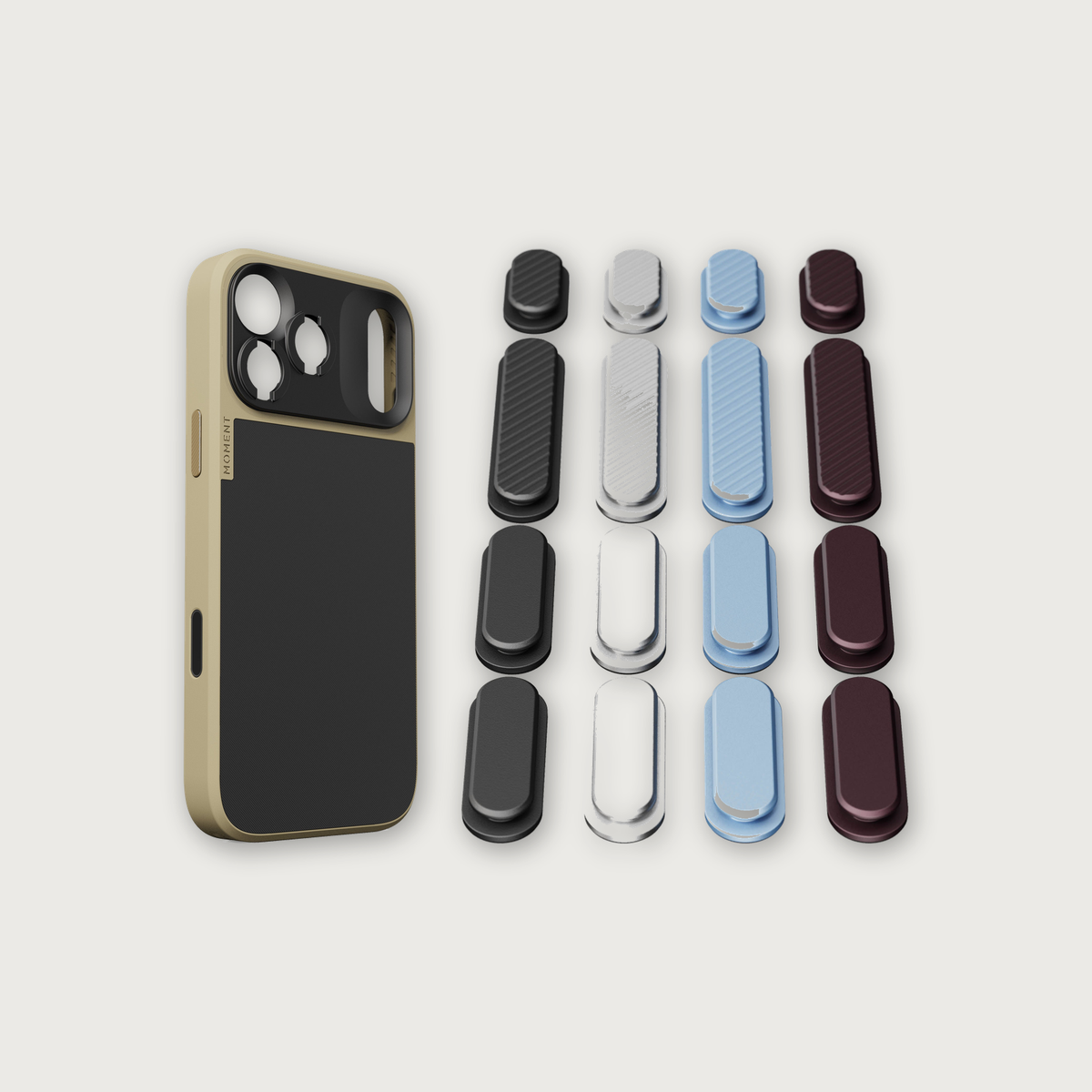 iPhone 17 Case Button Bundle — iPhone 17 Pro Max Desert with Apple 2026 Pack (Black/Silver/Blue/Purple)
