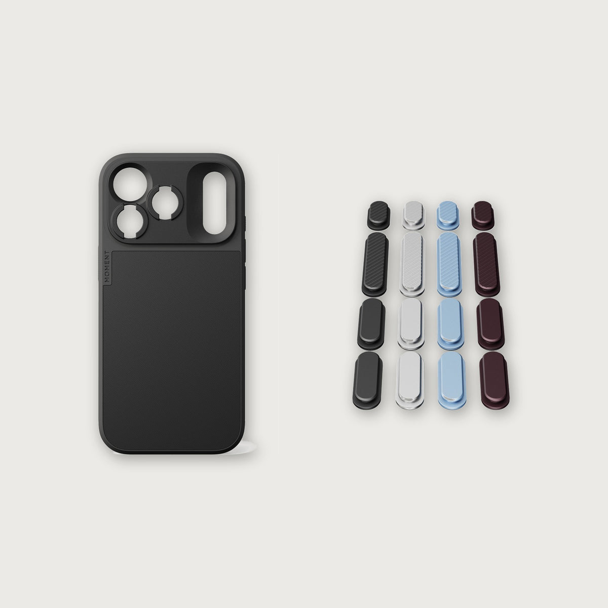 iPhone 18 Button Bundle — iPhone 18 Pro Black with iPhone 18 Colorway buttons