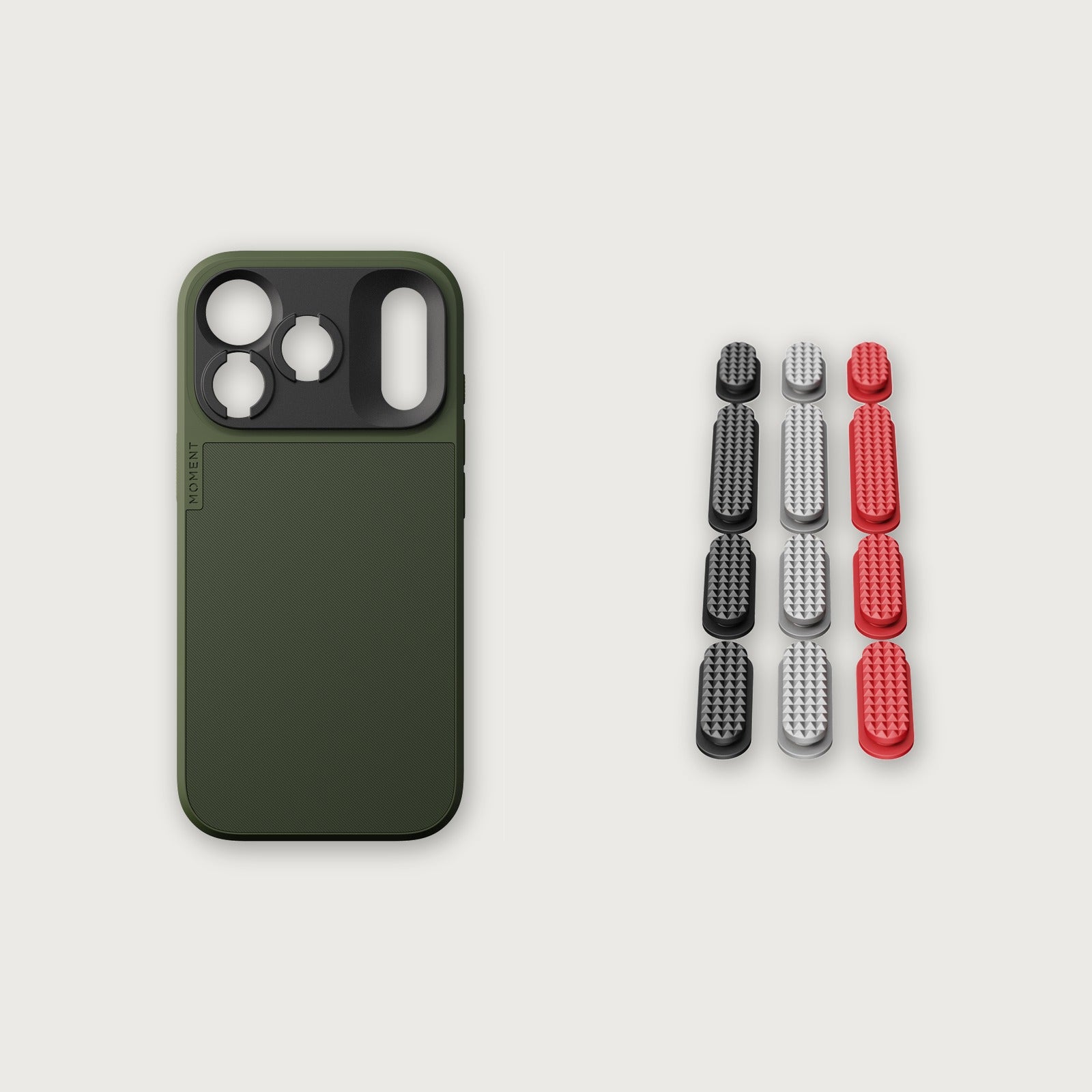 iPhone 18 Button Bundle — iPhone 18 Pro Olive with Pro buttons