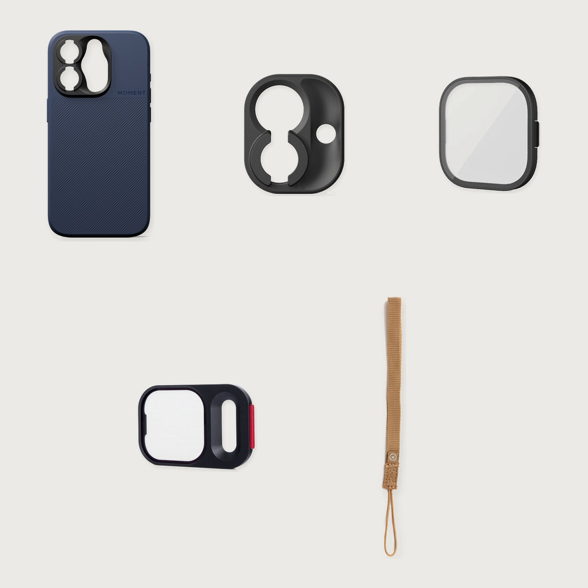 Camera Case for iPhone 15 Essential Kit — iPhone 15 Pro / Indigo / Desert