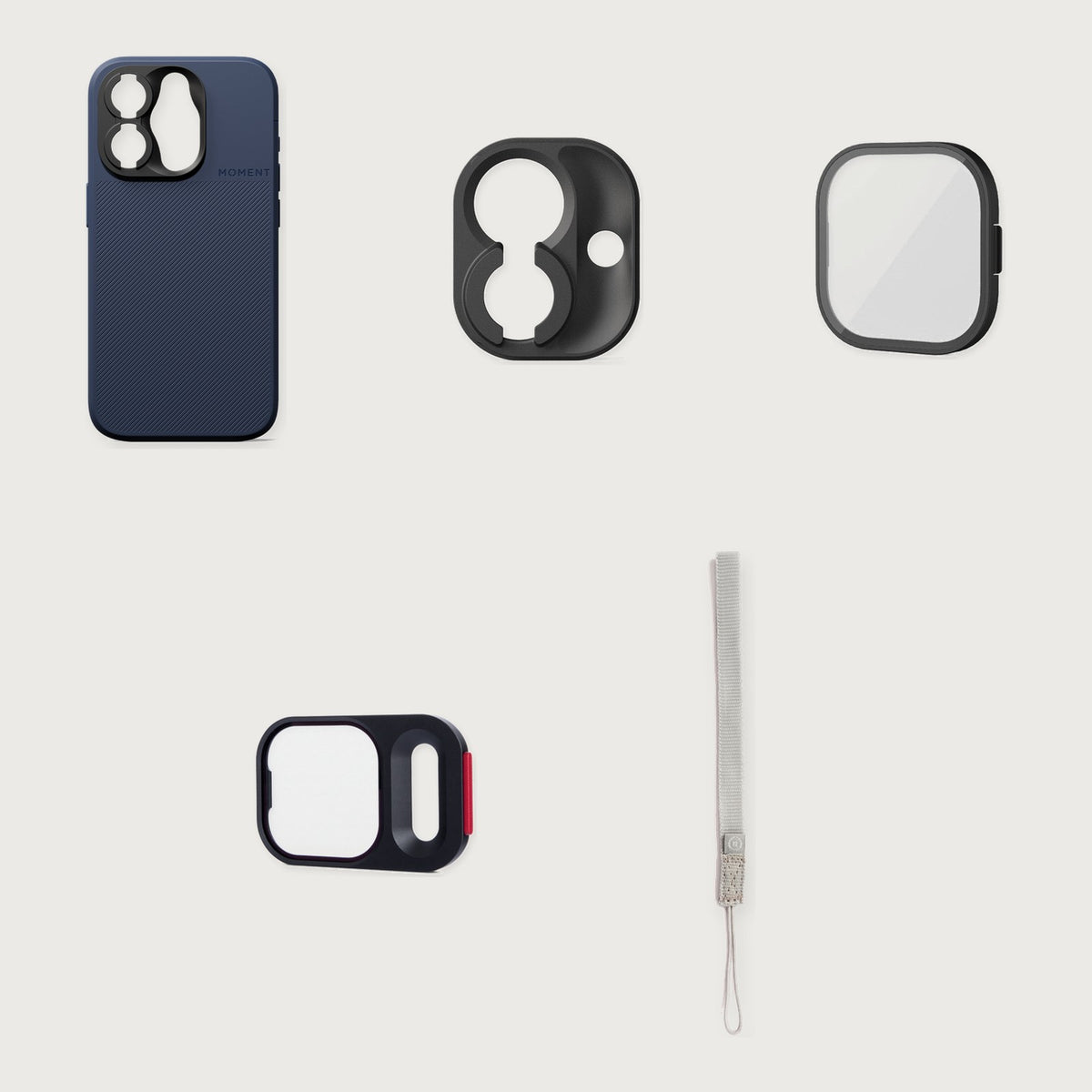 Camera Case for iPhone 15 Essential Kit — iPhone 15 Pro / Indigo / Gray