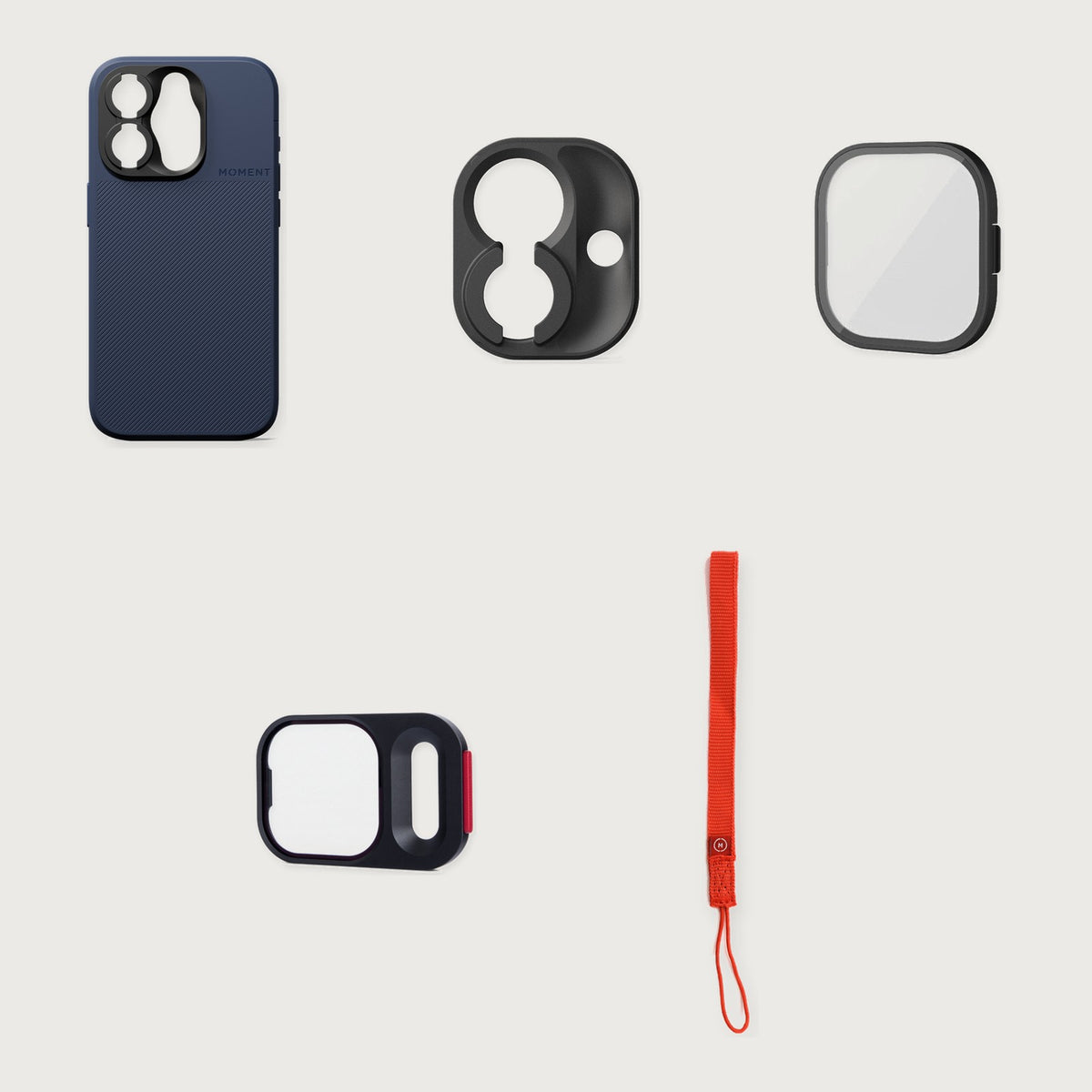 Camera Case for iPhone 15 Essential Kit — iPhone 15 Pro / Indigo / Red
