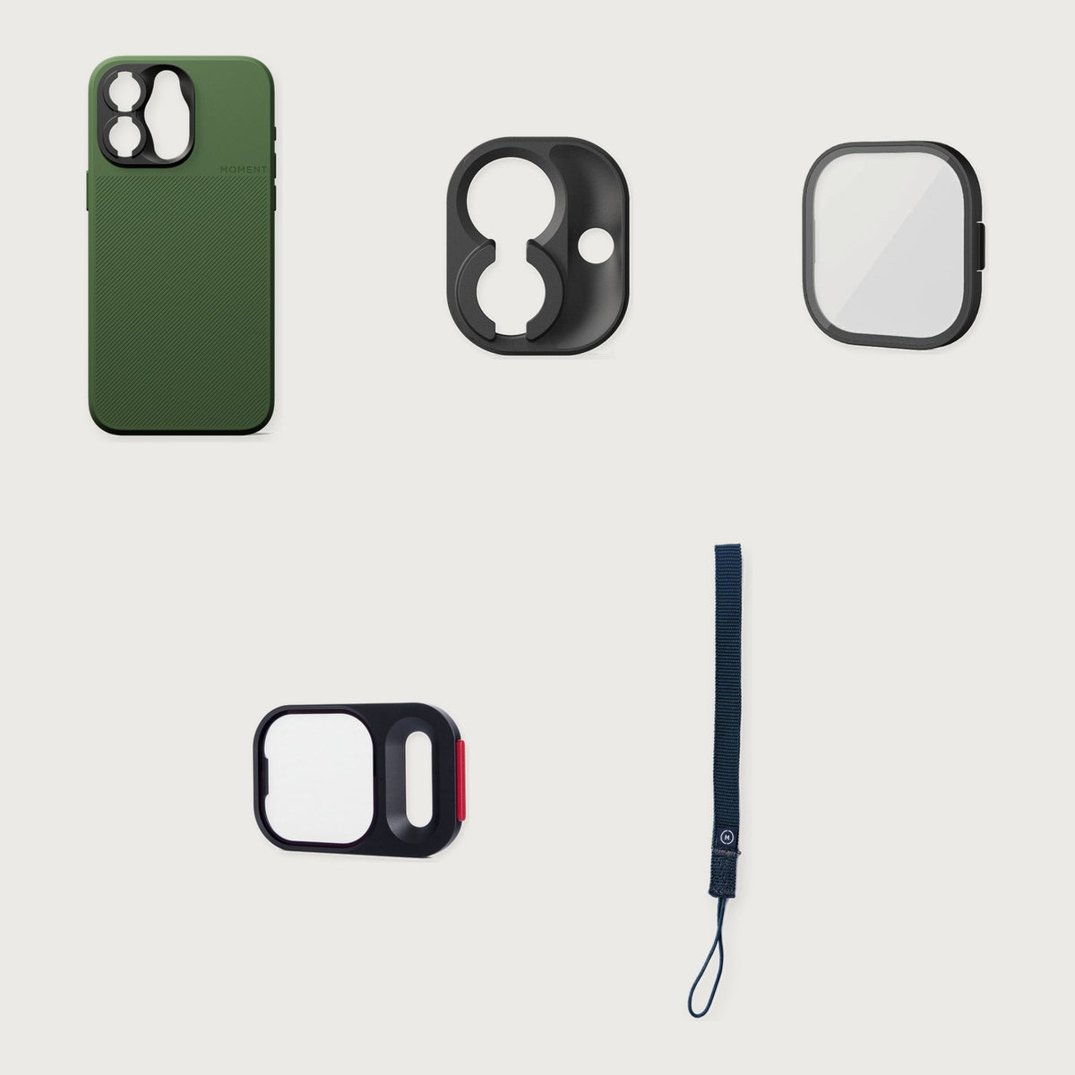Camera Case for iPhone 15 Essential Kit — iPhone 15 Pro Max / Olive Green / Navy