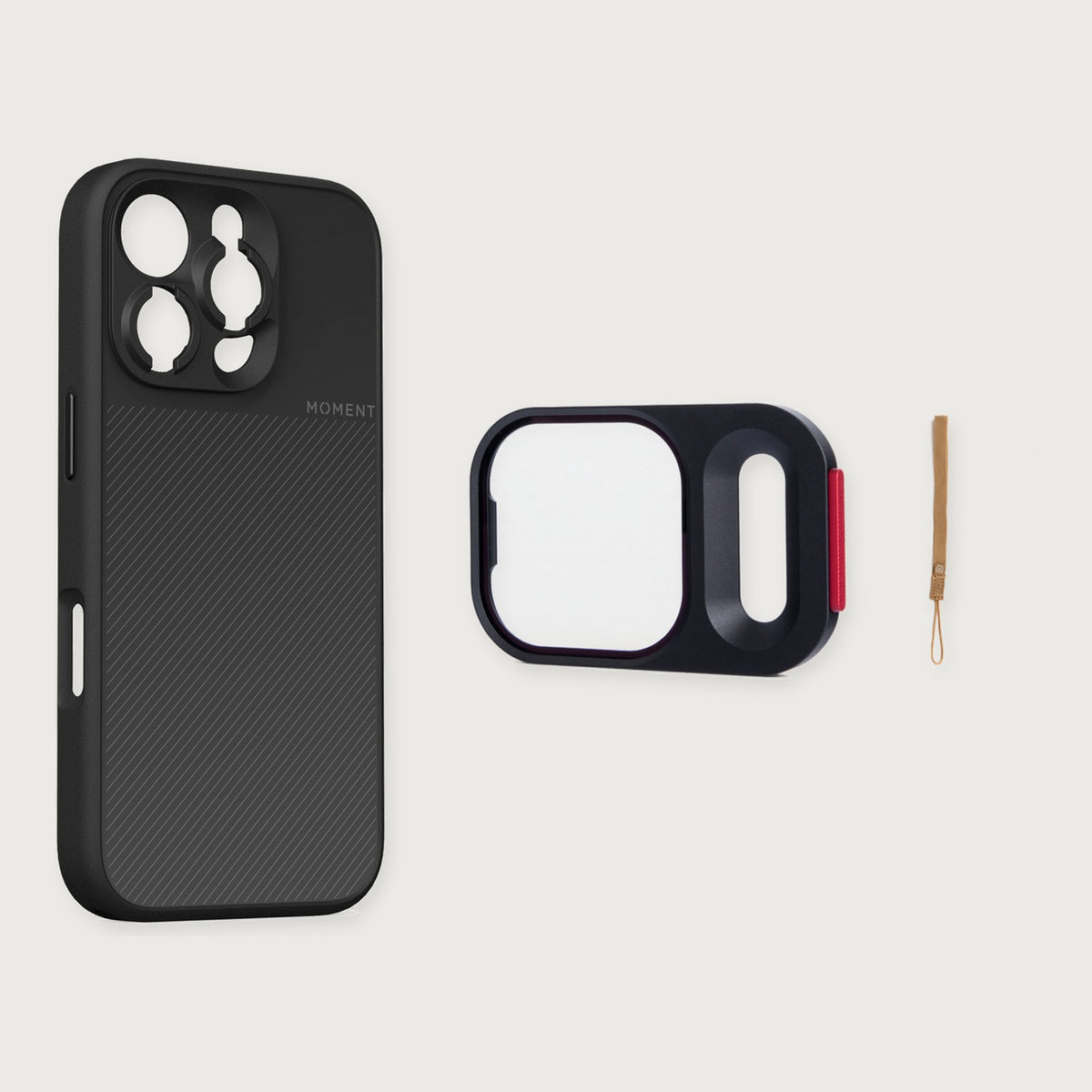 Camera Case for iPhone 16 Essential Kit — iPhone 16 Pro / Black / Desert