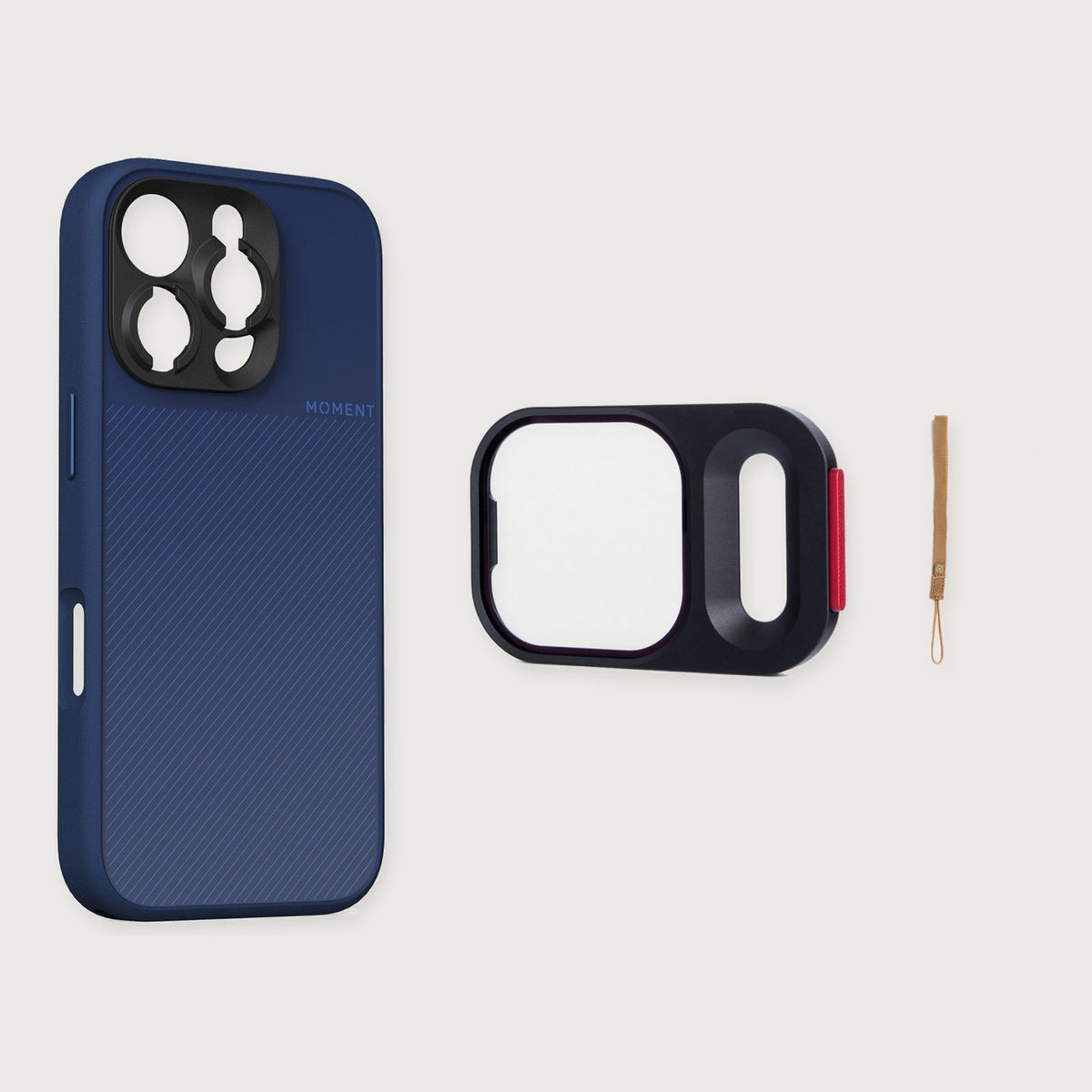 Camera Case for iPhone 16 Essential Kit — iPhone 16 Pro / Indigo / Desert