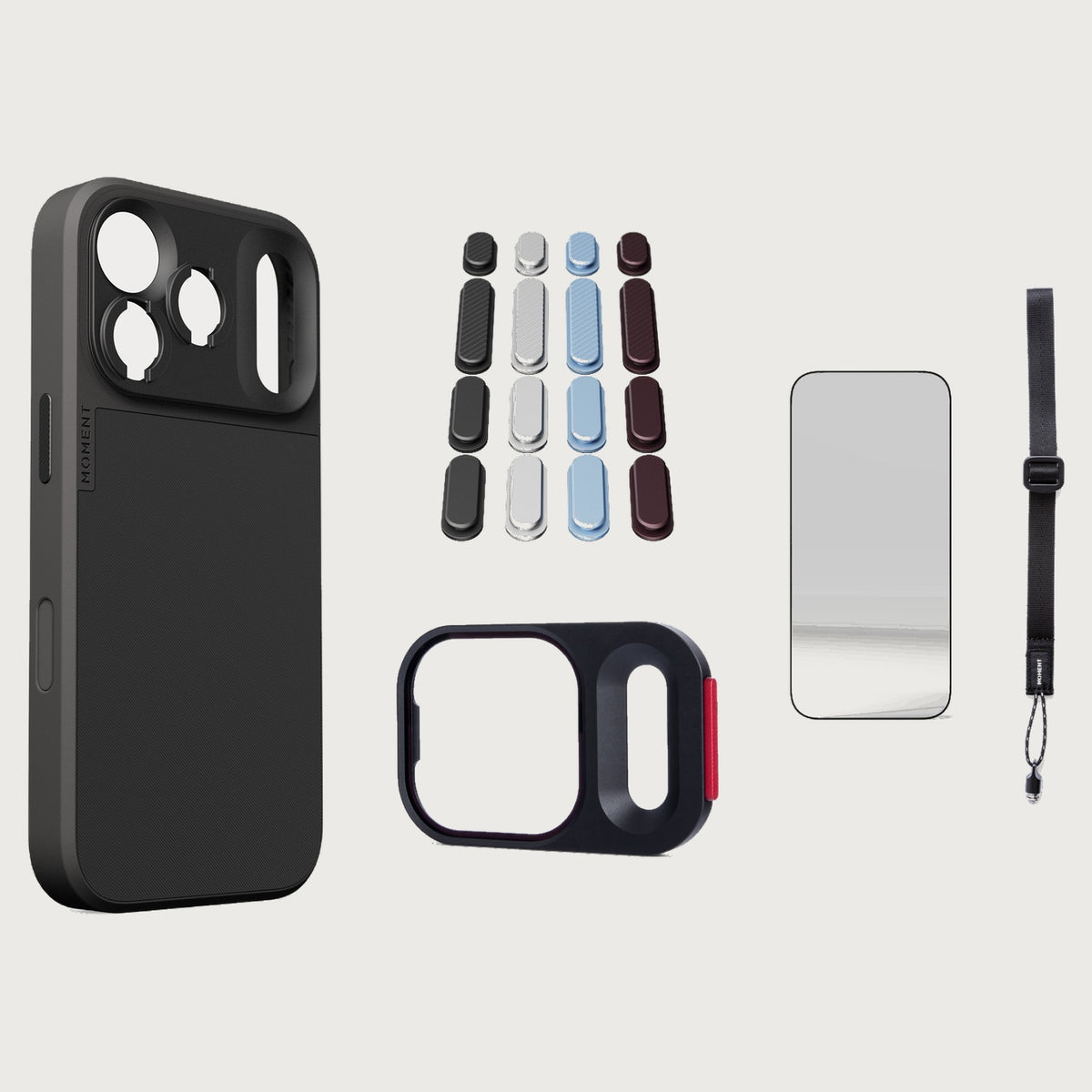 iphone-17-pro-case-essentials — Black case, Apple 2026 Pack, Black wrist strap