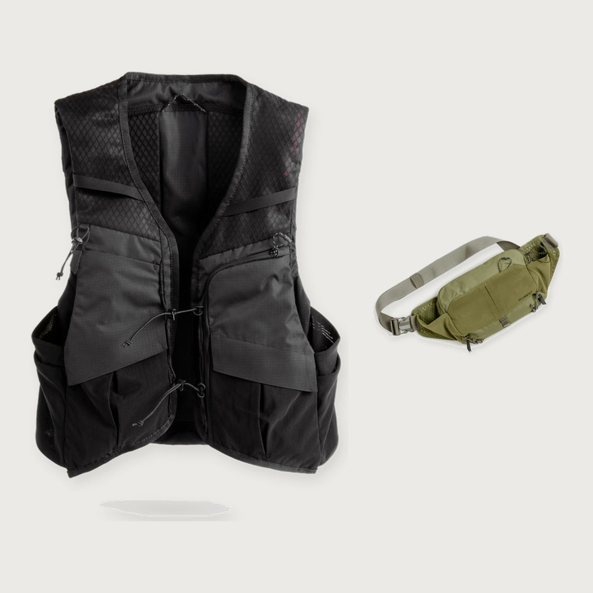 Exposure 10L Vest Essential Kit — Black / S/M / Moss