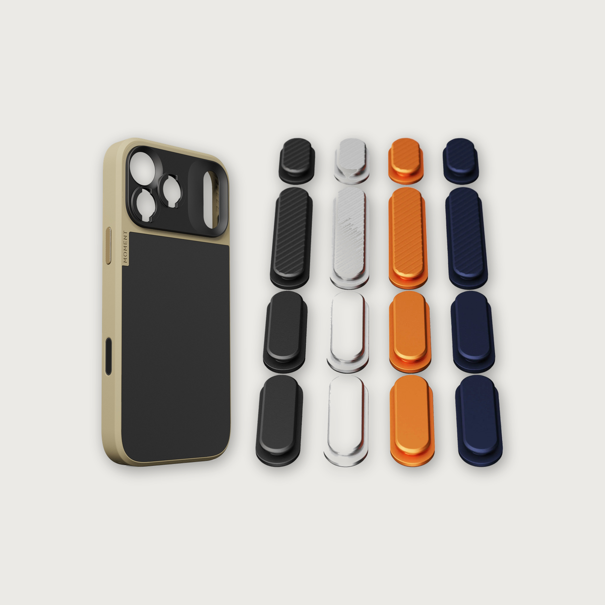 iPhone 17 Case Button Bundle — iPhone 17 Pro Max Desert with Apple 2025 Pack (Black/Silver/Orange/Navy)
