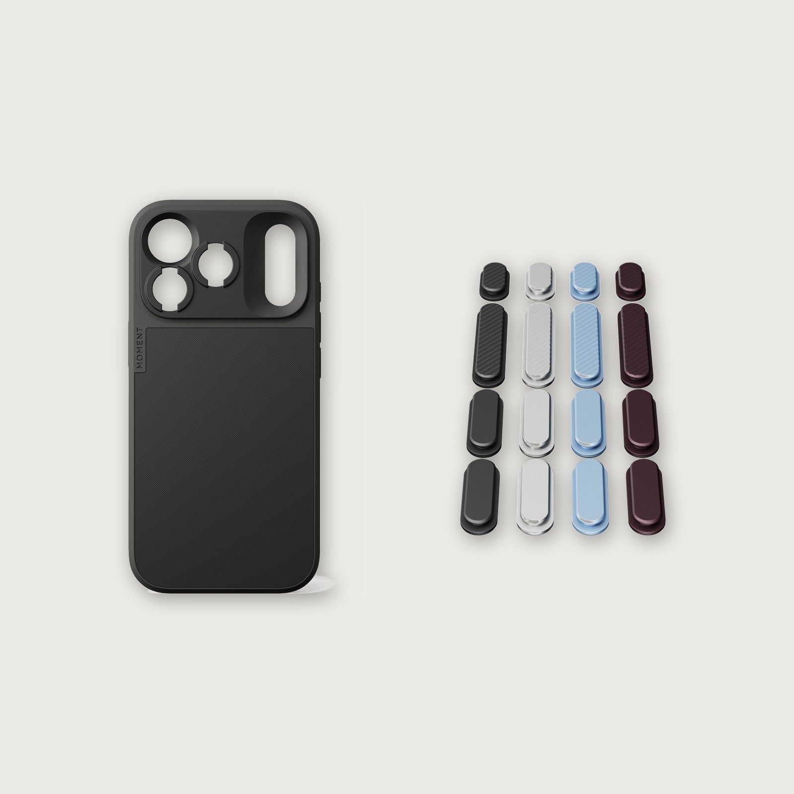 iPhone 18 Button Bundle — iPhone 18 Pro Black with iPhone 18 Colorway buttons