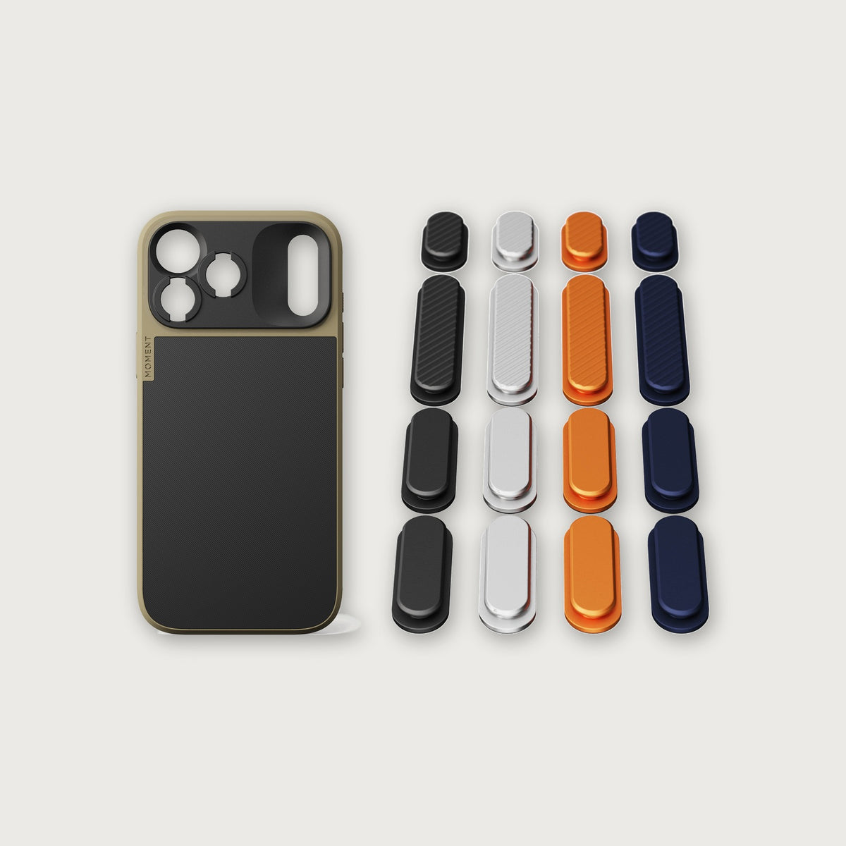 iPhone 18 Button Bundle — iPhone 18 Pro Max Desert with iPhone 17 Colorway buttons
