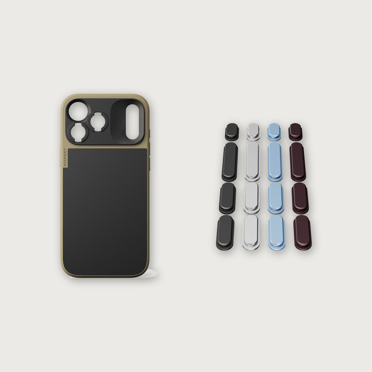 iPhone 18 Button Bundle — iPhone 18 Pro Max Desert with iPhone 18 Colorway buttons