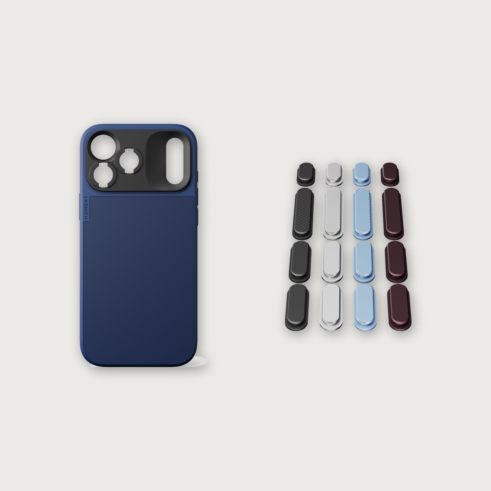 iPhone 18 Button Bundle — iPhone 18 Pro Max Indigo with iPhone 18 Colorway buttons