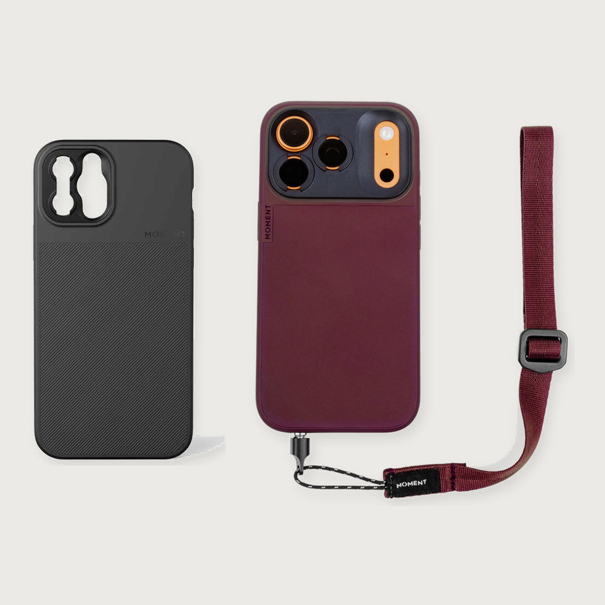 Camera Case for iPhone 12 Essential Kit — iPhone 12 Pro Max / Black / Burgundy