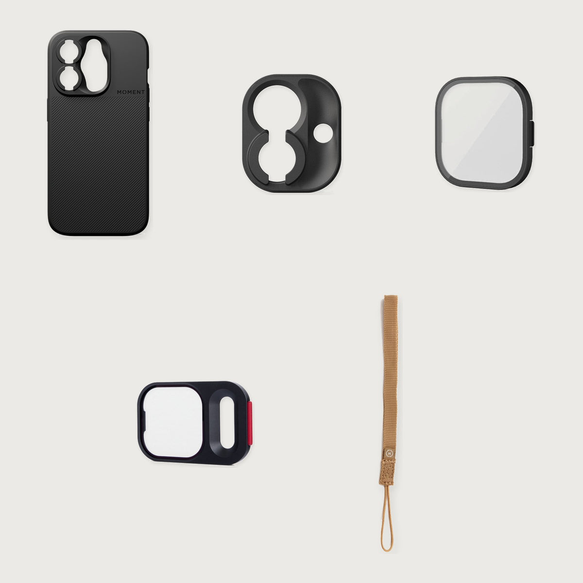 Camera Case for iPhone 15 Essential Kit — iPhone 15 Pro / Black / Desert