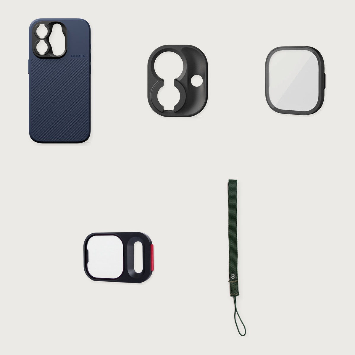 Camera Case for iPhone 15 Essential Kit — iPhone 15 Pro / Indigo / Olive
