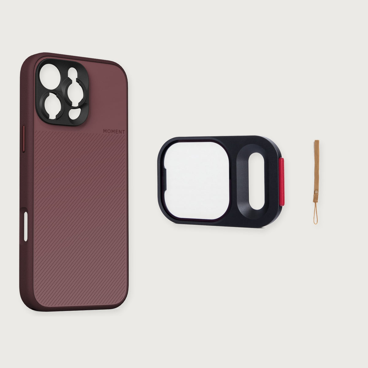 Camera Case for iPhone 16 Essential Kit — iPhone 16 Pro / Red Clay / Desert