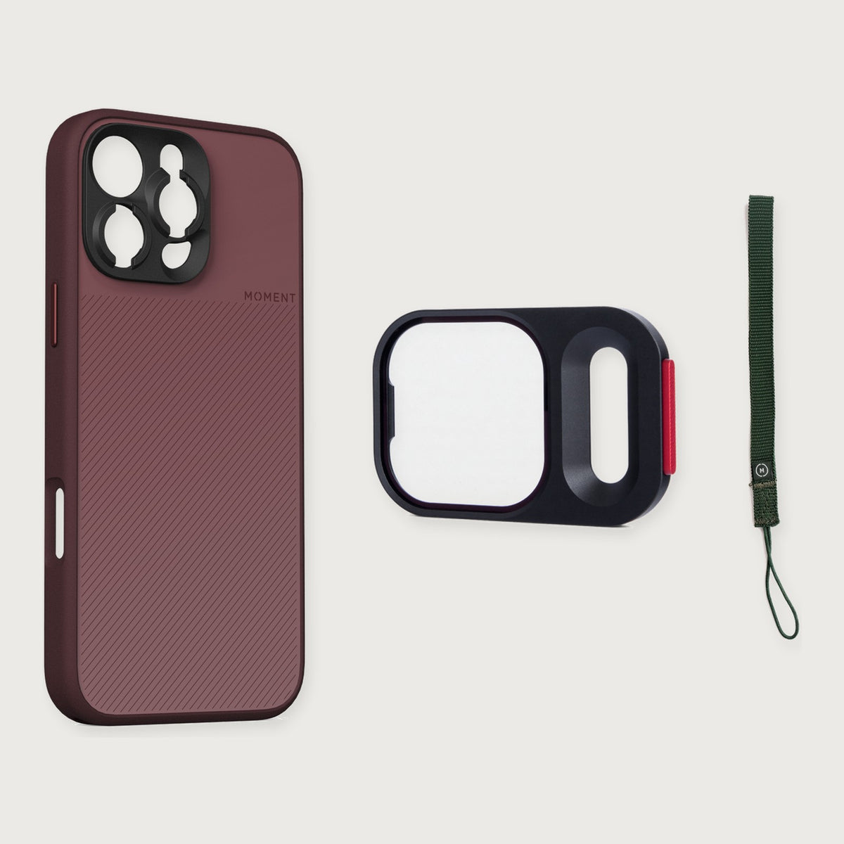 Camera Case for iPhone 16 Essential Kit — iPhone 16 Pro / Red Clay / Olive