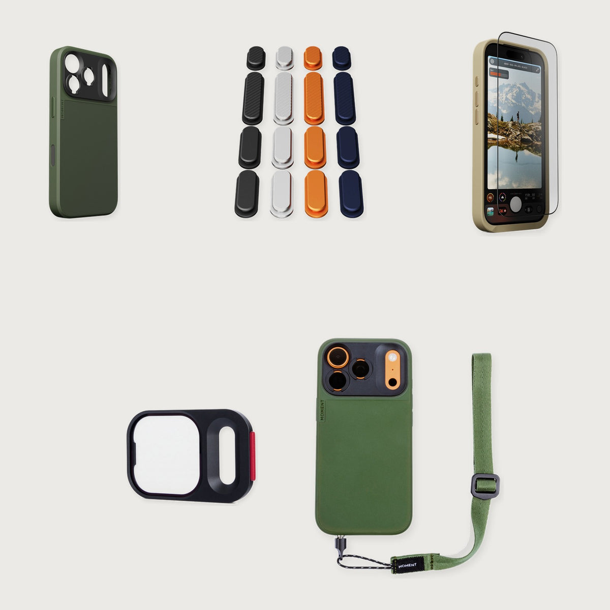 Camera Case for iPhone 17 Essential Kit — iPhone 17 Pro / Olive
