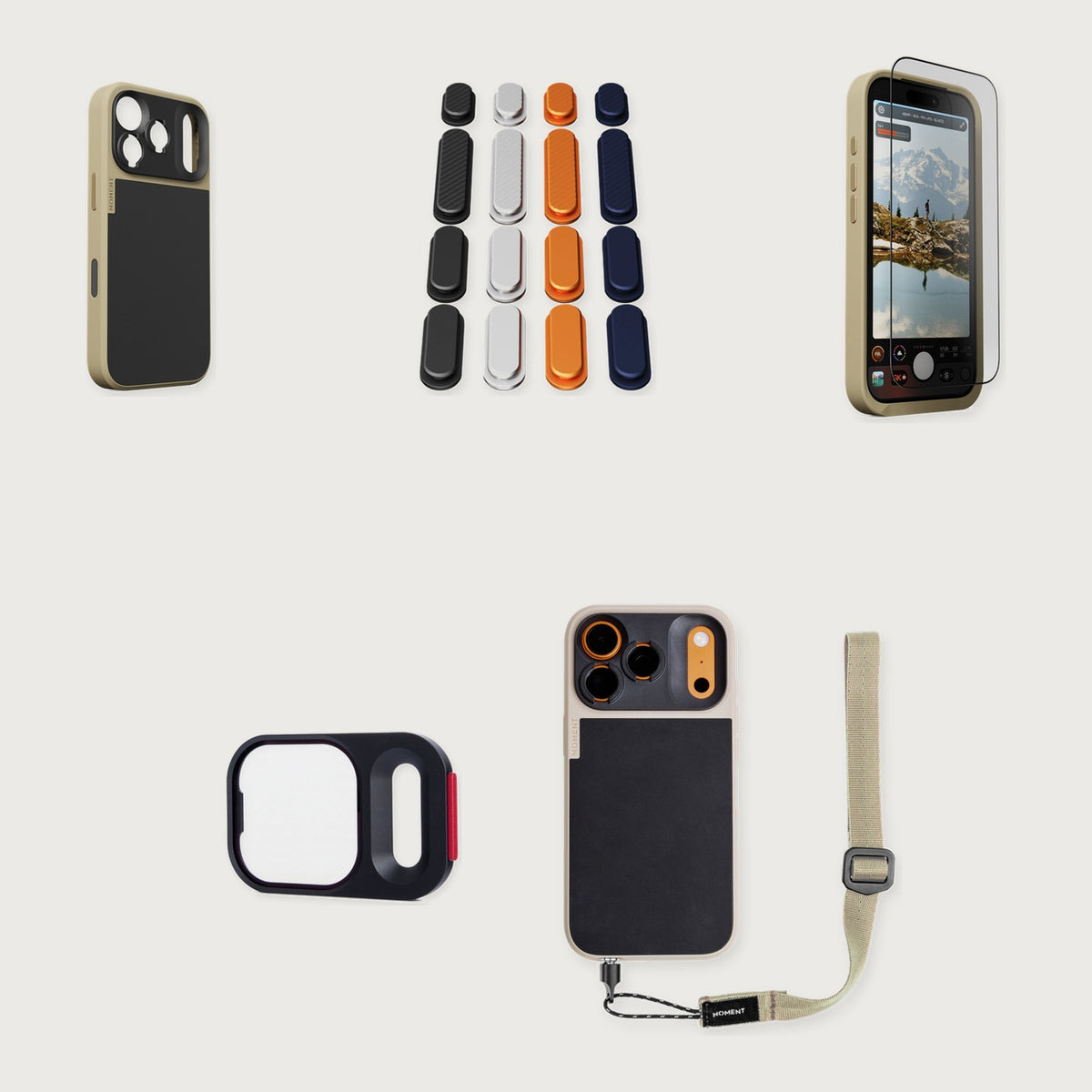 Camera Case for iPhone 17 Essential Kit — iPhone 17 Pro / Tan