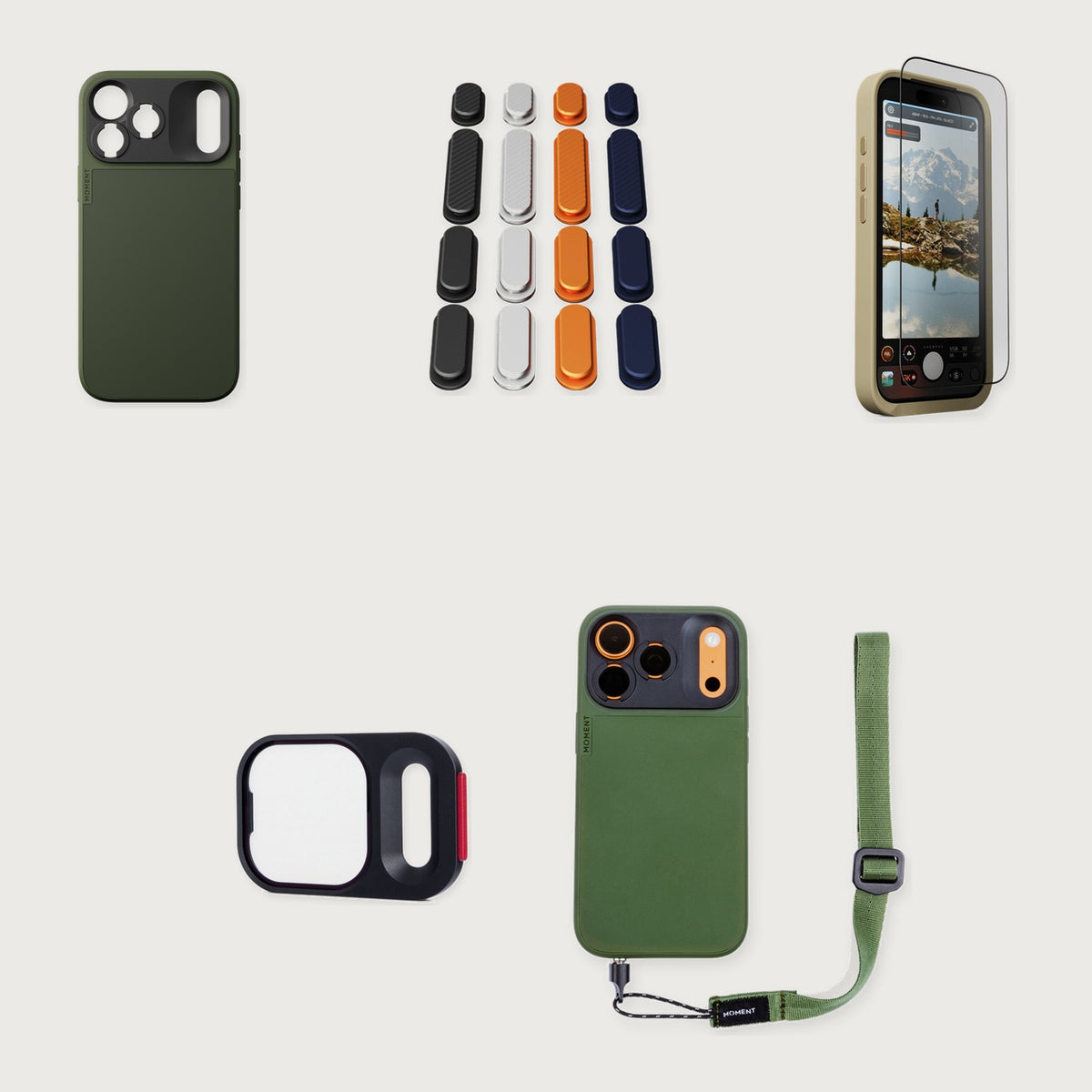 Camera Case II for iPhone 18 Essential Kit — iPhone 18 Pro Max / Olive